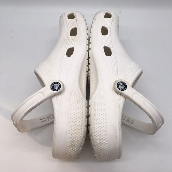 Crocs Classic White Clog Men's 9 - Women's 11  Comfort Shoe Slip On Nurse Sandal - Picture 8 of 12